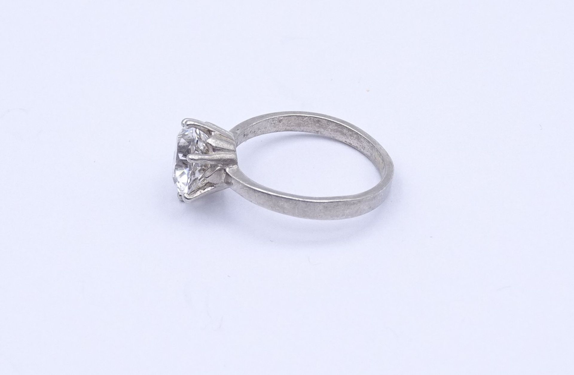 800er Silber Ring mit einem klaren Stein, 2,1g., RG 51 - Bild 3 aus 3