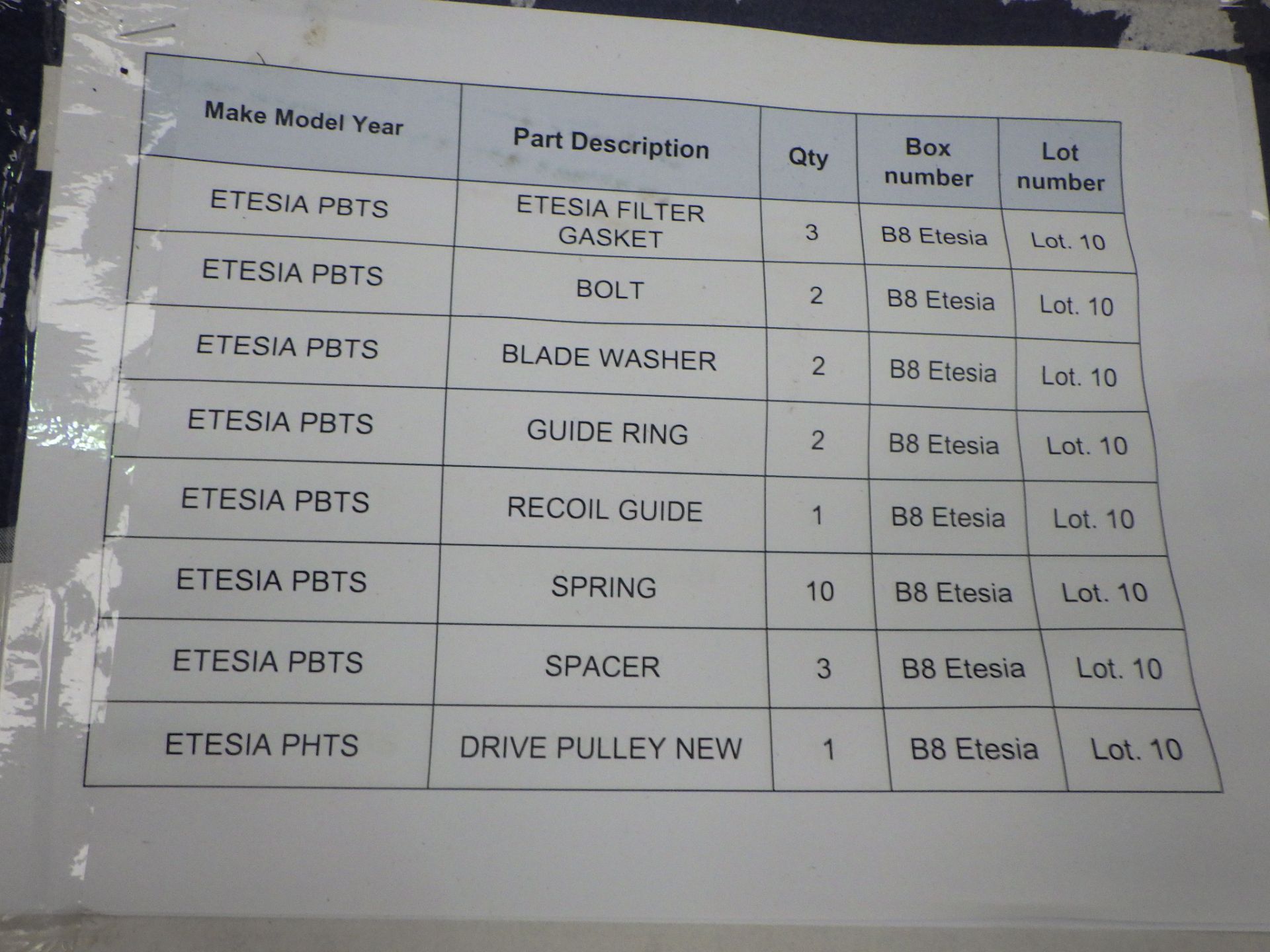 Assorted Etesia spares - Image 16 of 22