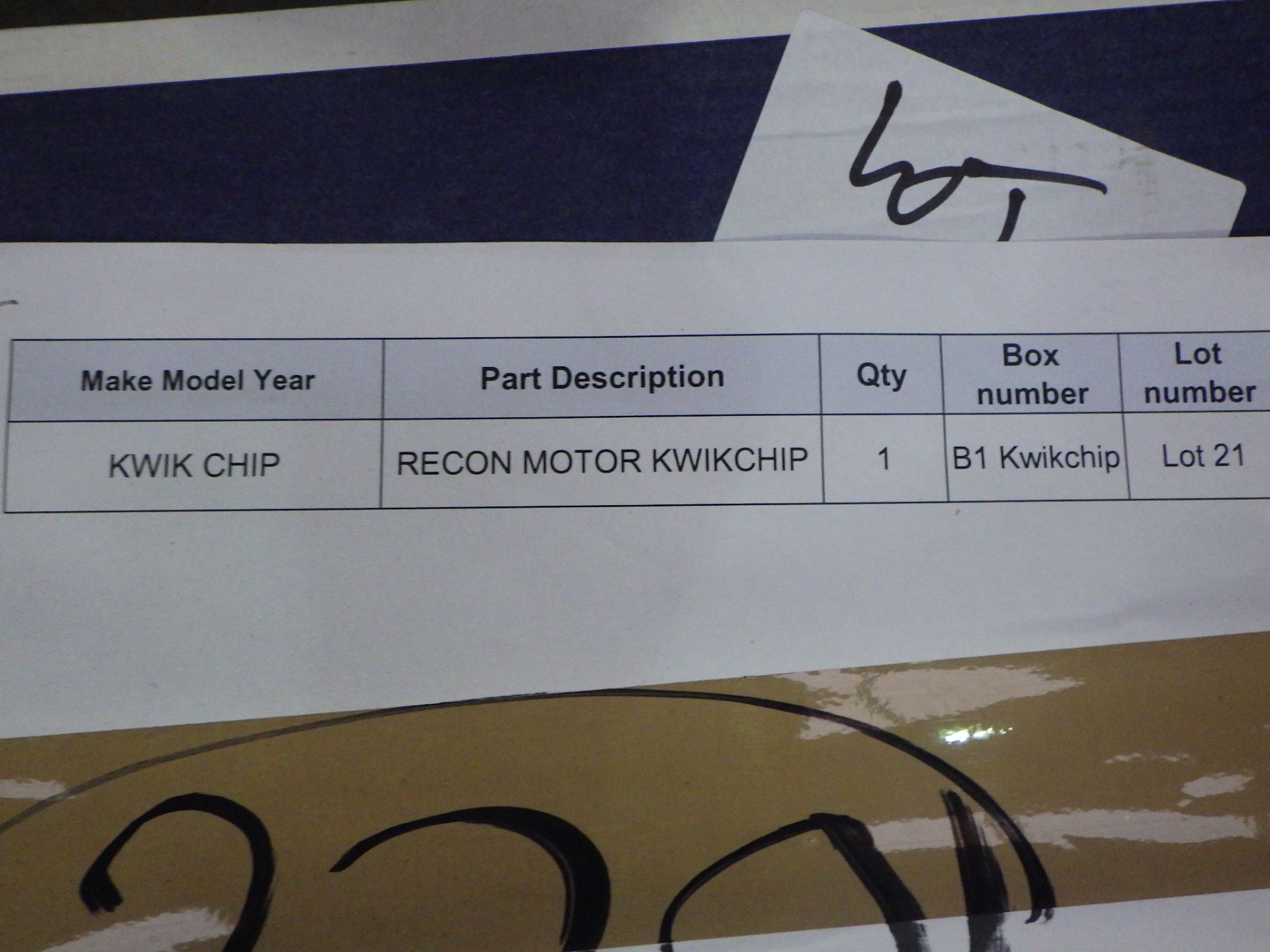 Kwik chip recon motor - Image 2 of 3