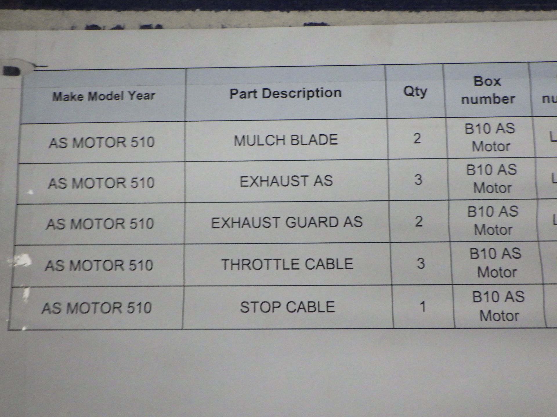 Assorted Etesia spares - Image 12 of 22