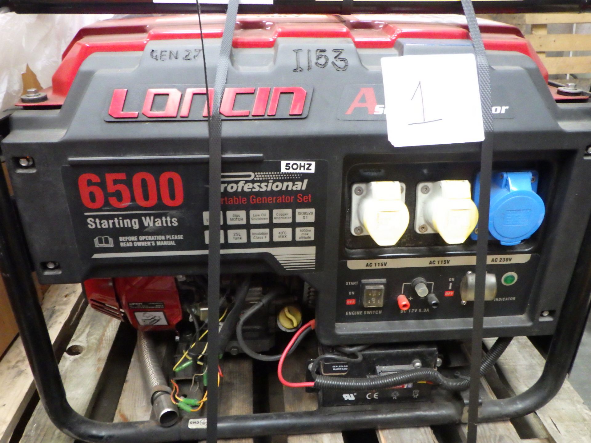 LONCIN 6500D-A PETROL GENERATOR - Image 2 of 4
