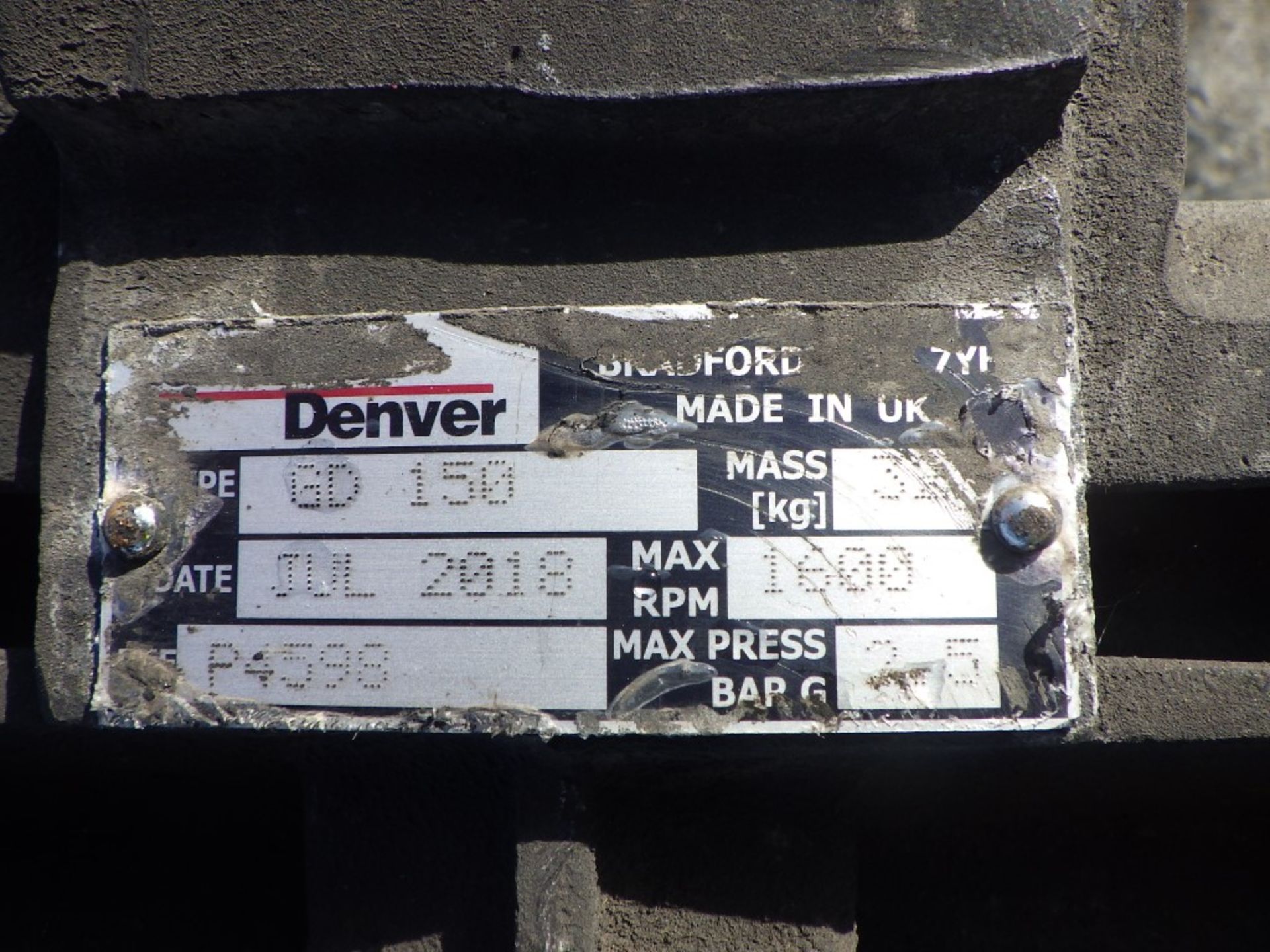 Gardner denver gd150 blower units w/ drive motor - Image 3 of 3
