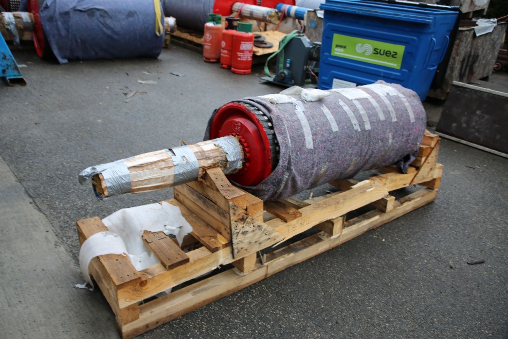 538mm Diameter x 1400mm Width Conveyor Belt Drive Pulley / Drum (500mm + 19mm Ceramic Lagging) (1 - Image 2 of 7