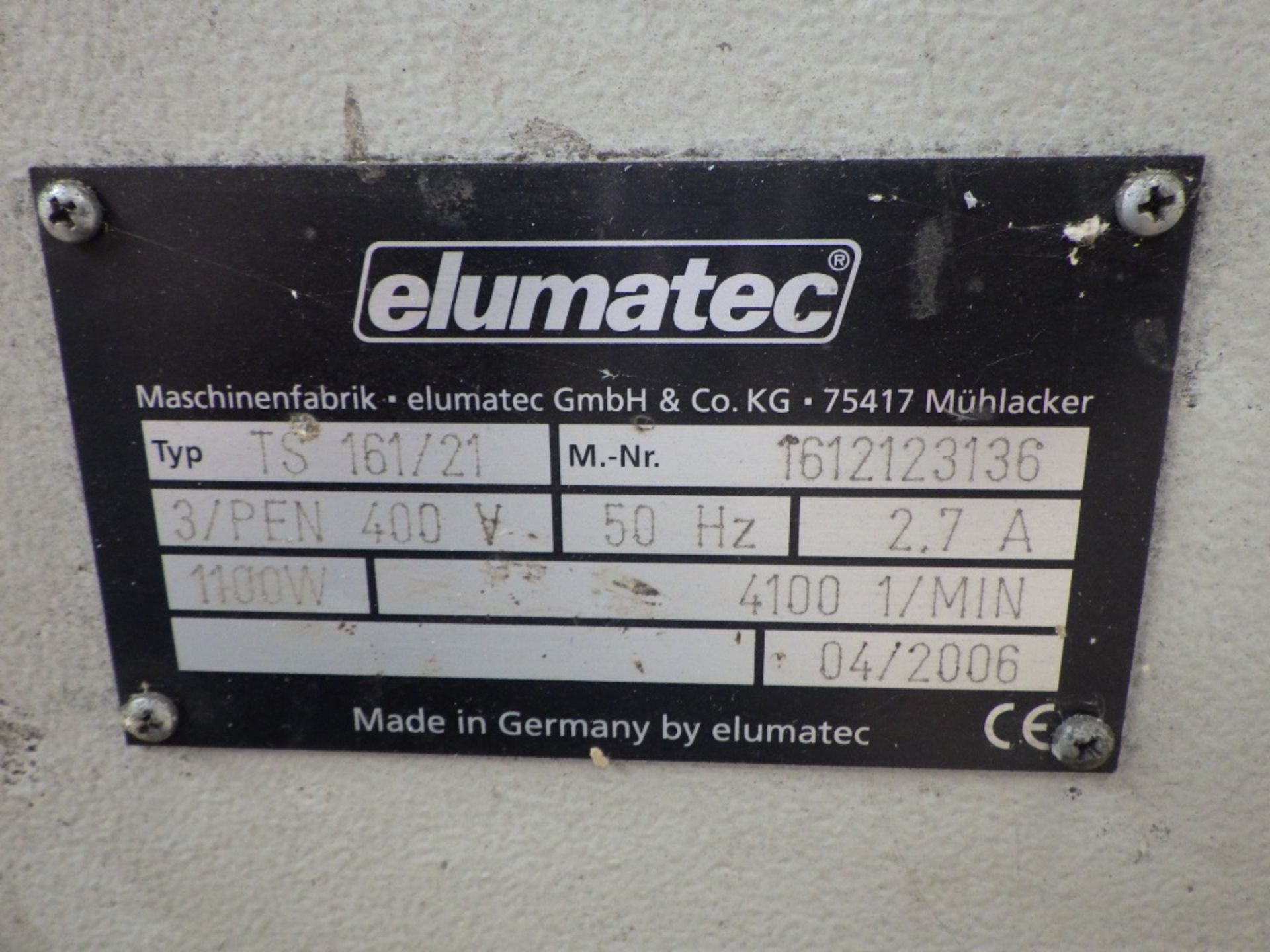 Elumatec TS 161/21 Table Saw 415v (Year 2006) - Image 4 of 5