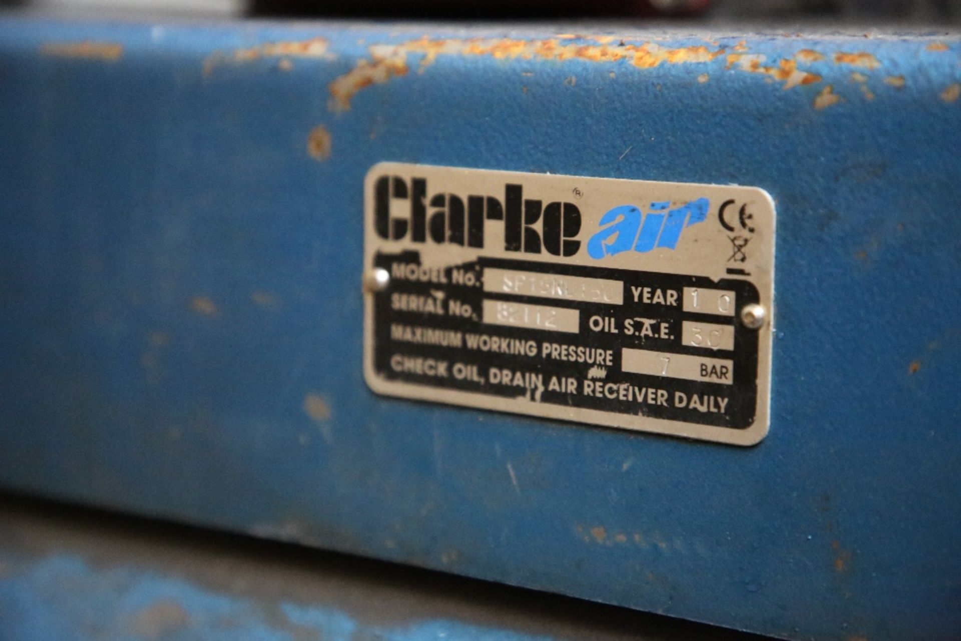 Clarke SP15 ND150 Petrol Air Compressor (1 of) (Year 2010) S/N: 82112, Honda GX200 Engine (Pulls - Image 6 of 6