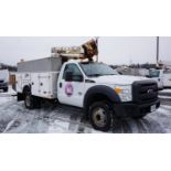 2015 ALTEC AT37G ARTICULATING TELESCOPIC BOOM & BUCKET MOUNTED ON 2015 FORD F550XL SUPER DUTY