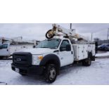 2015 ALTEC AT37G ARTICULATING TELESCOPIC BOOM & BUCKET MOUNTED ON 2015 FORD F550XL SUPER DUTY TRUCK
