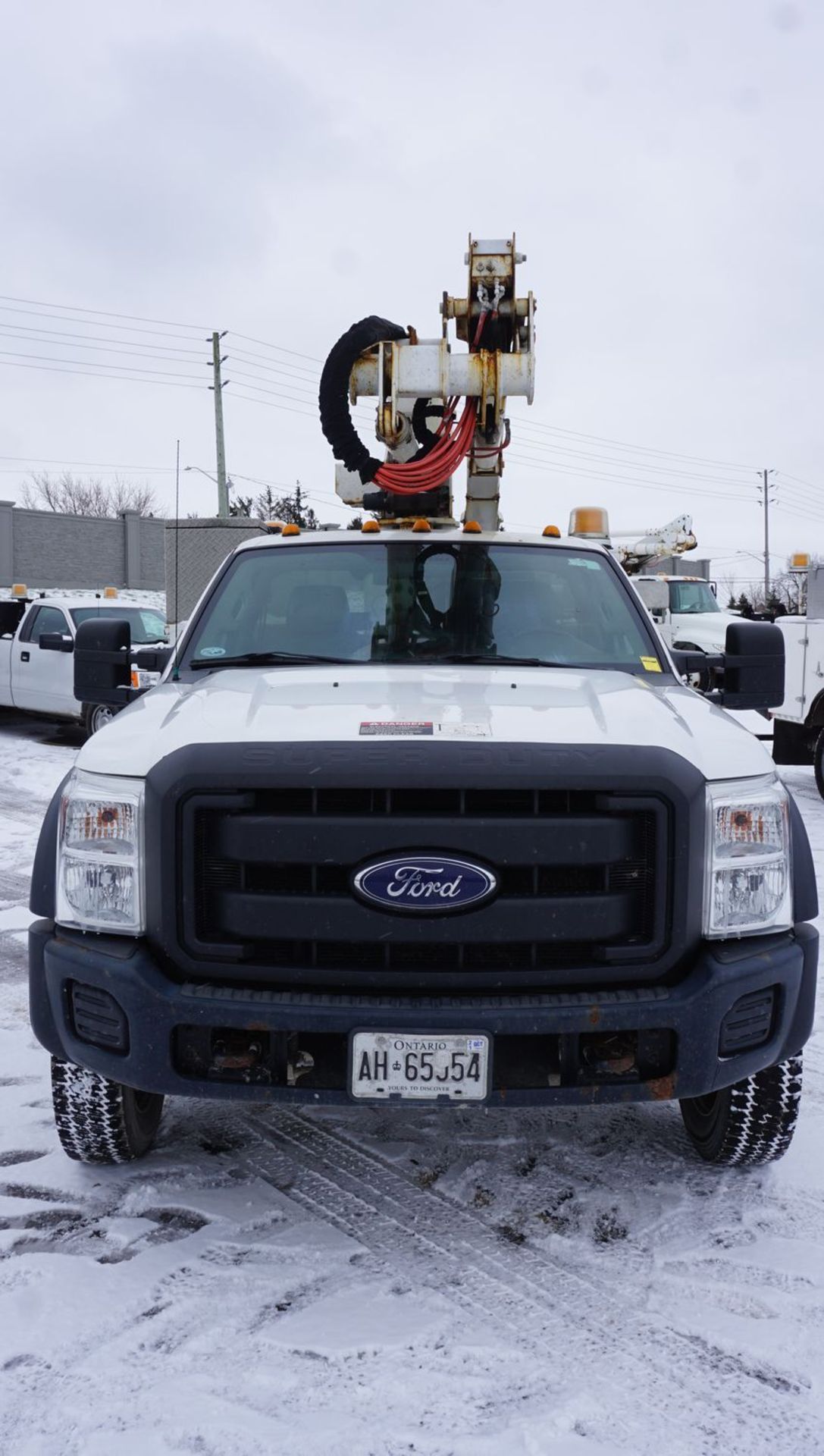 2014 ALTEC AT37G ARTICULATING TELESCOPIC BOOM & BUCKET MOUNTED ON 2014 FORD F550XL SUPER DUTY 4X4 - Image 3 of 16