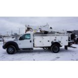 2014 ALTEC AT37G ARTICULATING TELESCOPIC BOOM & BUCKET MOUNTED ON 2014 FORD F550XL SUPER DUTY 4X4