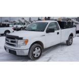 2014 FORD F150XL REG CAB 4X2 PICKUP W/ 5.0L V8 GAS ENGINE C/W (2) WEATHER GUARD HI-SIDE TOOL BOXES,