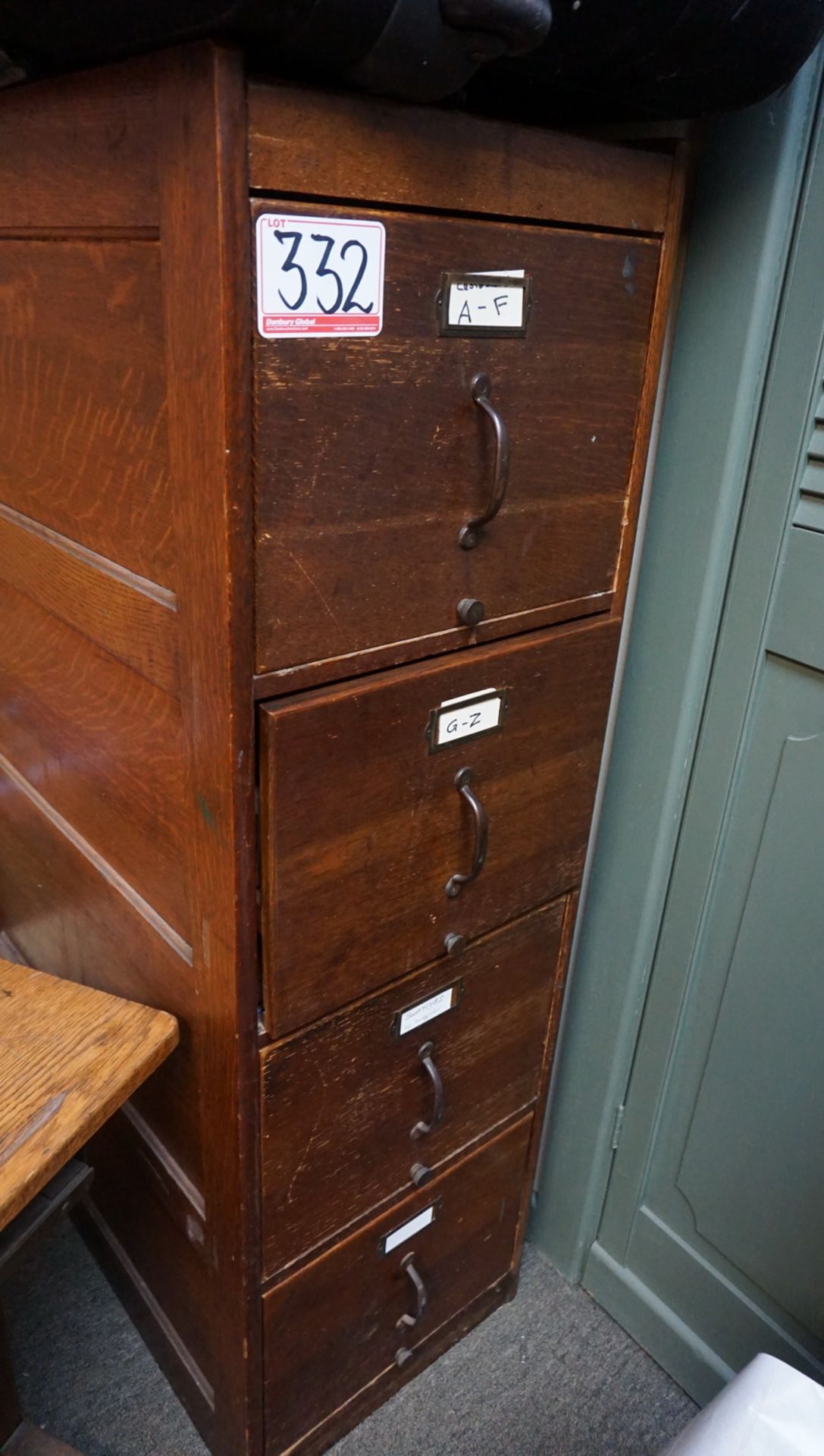 MAHOGANY 4-DR LETTER SIZE FILE CABINET