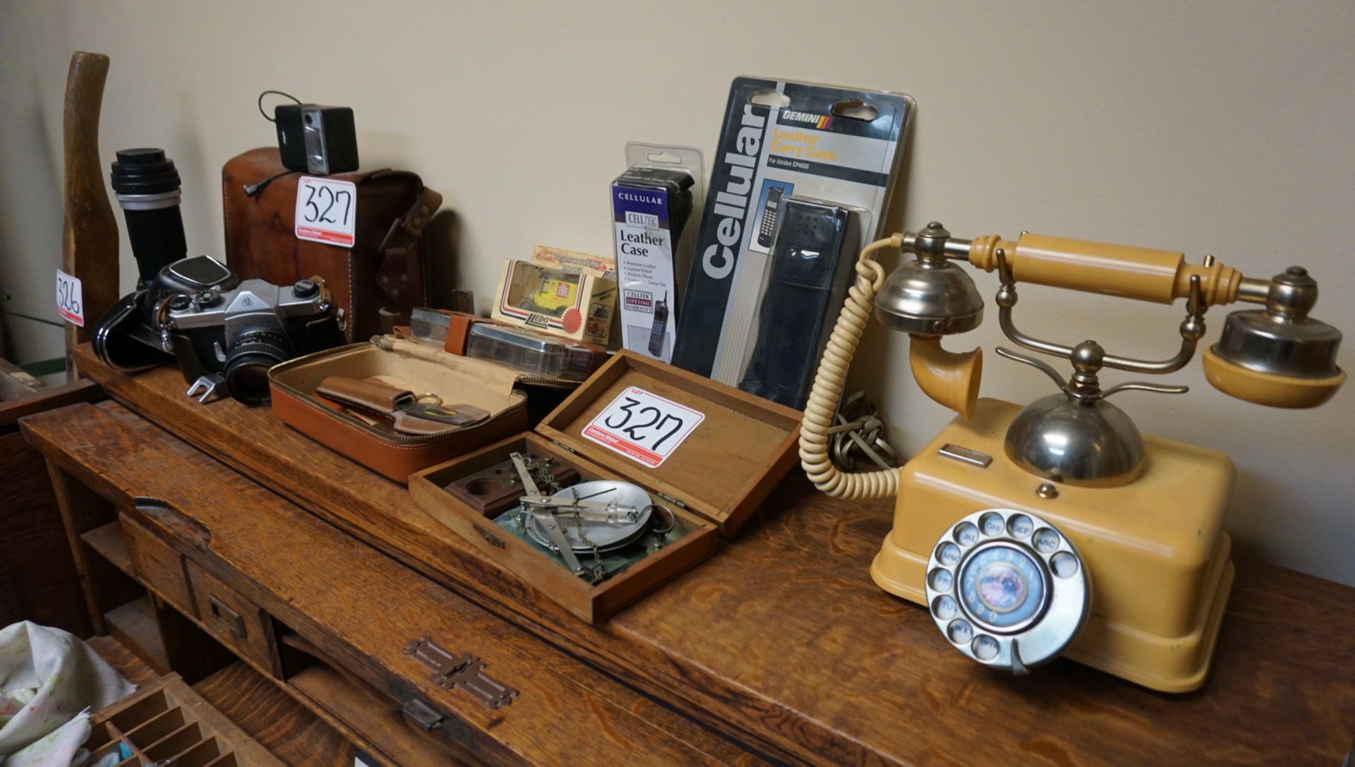 LOT - VINTAGE CAMERA, TELEPHONES, COIN COLLECTIONS, ETC.