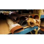 LOT - ASSORTED HEAVY GAUGE LEATHER