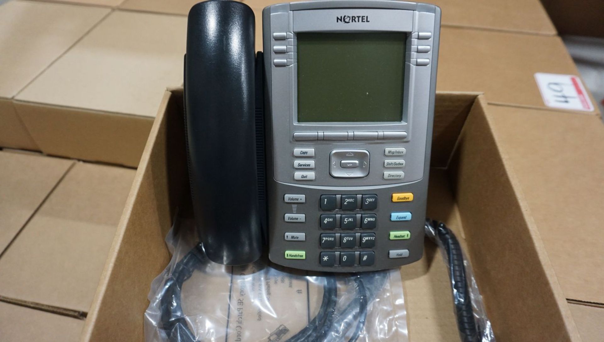 UNITS - NORTEL 1140E (CHARCOAL) COMPLETE IP PHONE SET IN BOX - Image 2 of 3