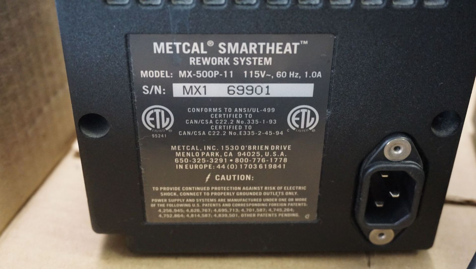 METCAL MX-500P-II SMART HEAT REWORK SYSTEM, S/N 69901 - Image 2 of 2