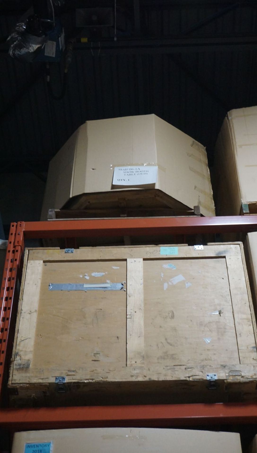 LOT - ASSORTED SHOW BOOTH DISPLAY UNITS C/O (7) ROLLING WOOD CRATES & (4) SKIDS - Image 3 of 3