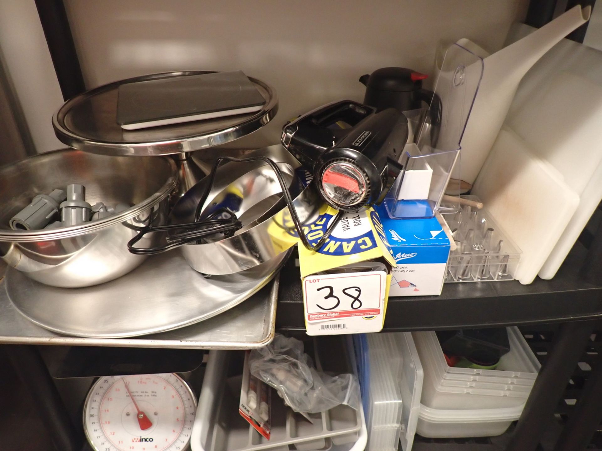 LOT - PLASTIC BINS, SCALE, & ASSORTED KITCHEN ACCESSORIES - Image 3 of 4