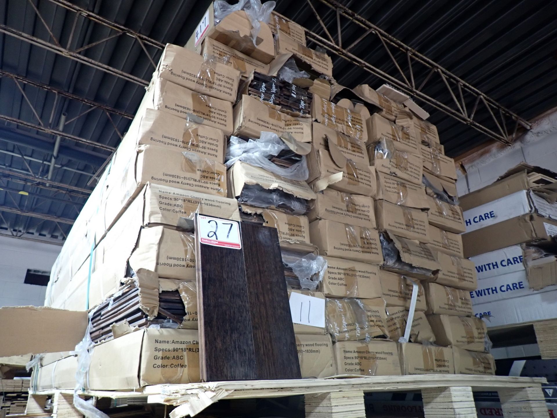 BOXES - AMAZON COFFEE CHERRY 90 X 18 X RL (310-1830MM) HARDWOOD FLOORING - Image 3 of 4