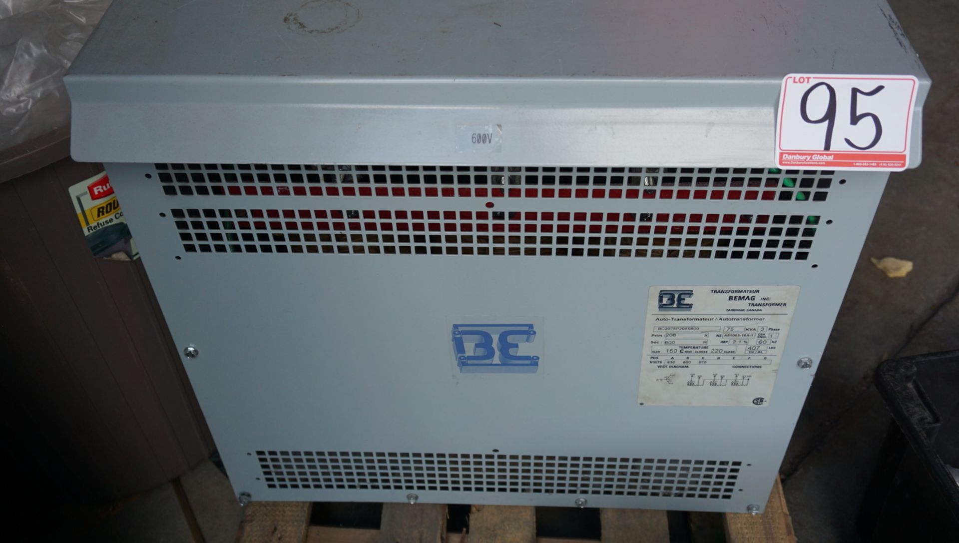 BEMAG 75KVA 208/600V TRANSFORMER