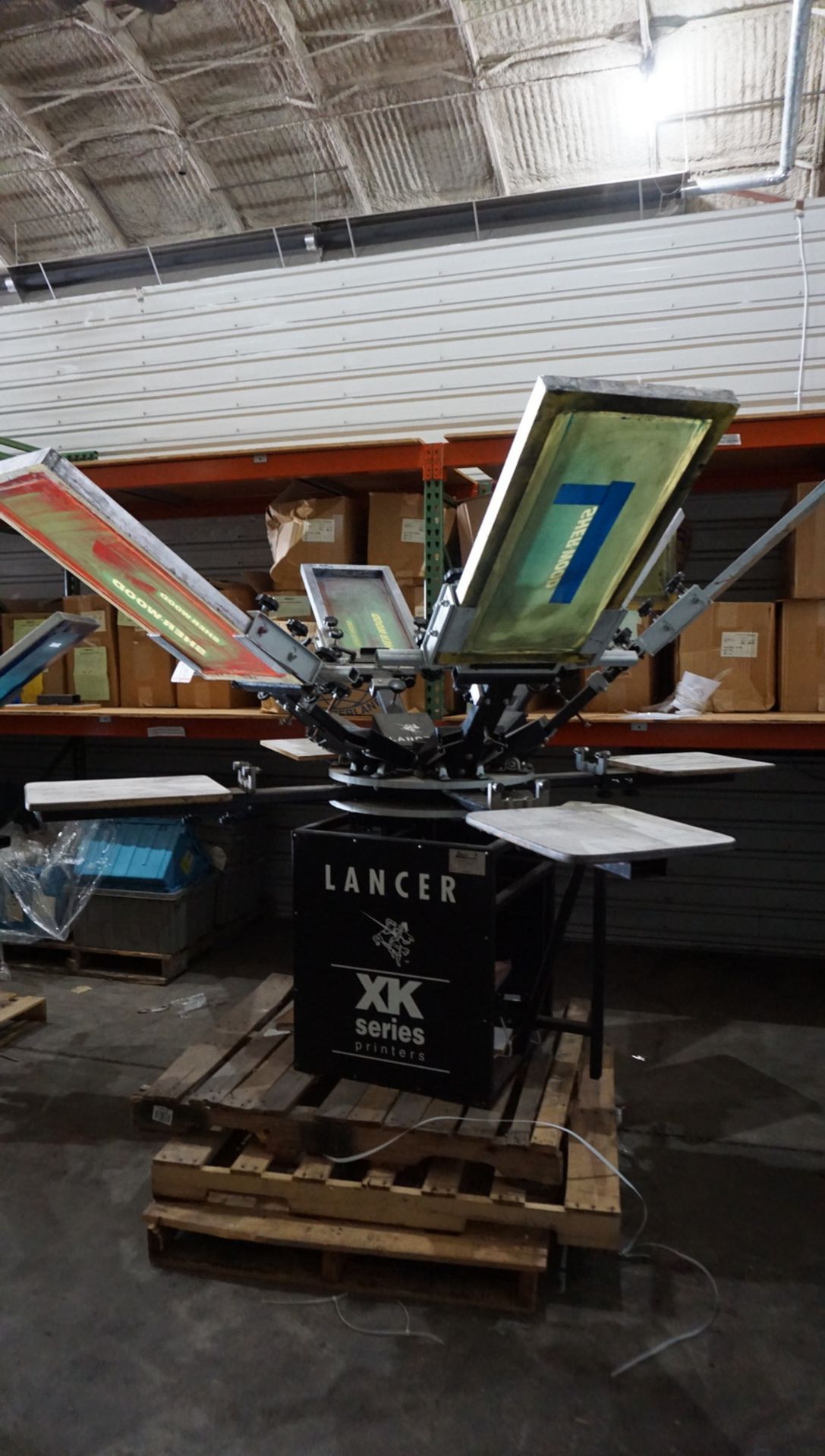 LANCER XK SERIES 4-STATION (6-COLOUR) SCREEN PRINT MACHINE