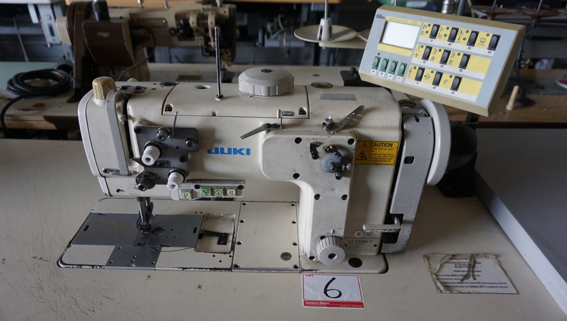 JUKI LU-2210N-7 SINGLE NEEDLE WALKING FOOT SEWING MACHINE W/ ELKA VARIO CONTROL 720 PROGRAMMER &