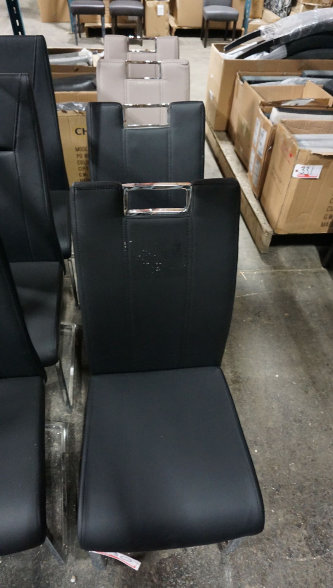 LOT - BLACK / GREY DINING CHAIRS (AS IS)
