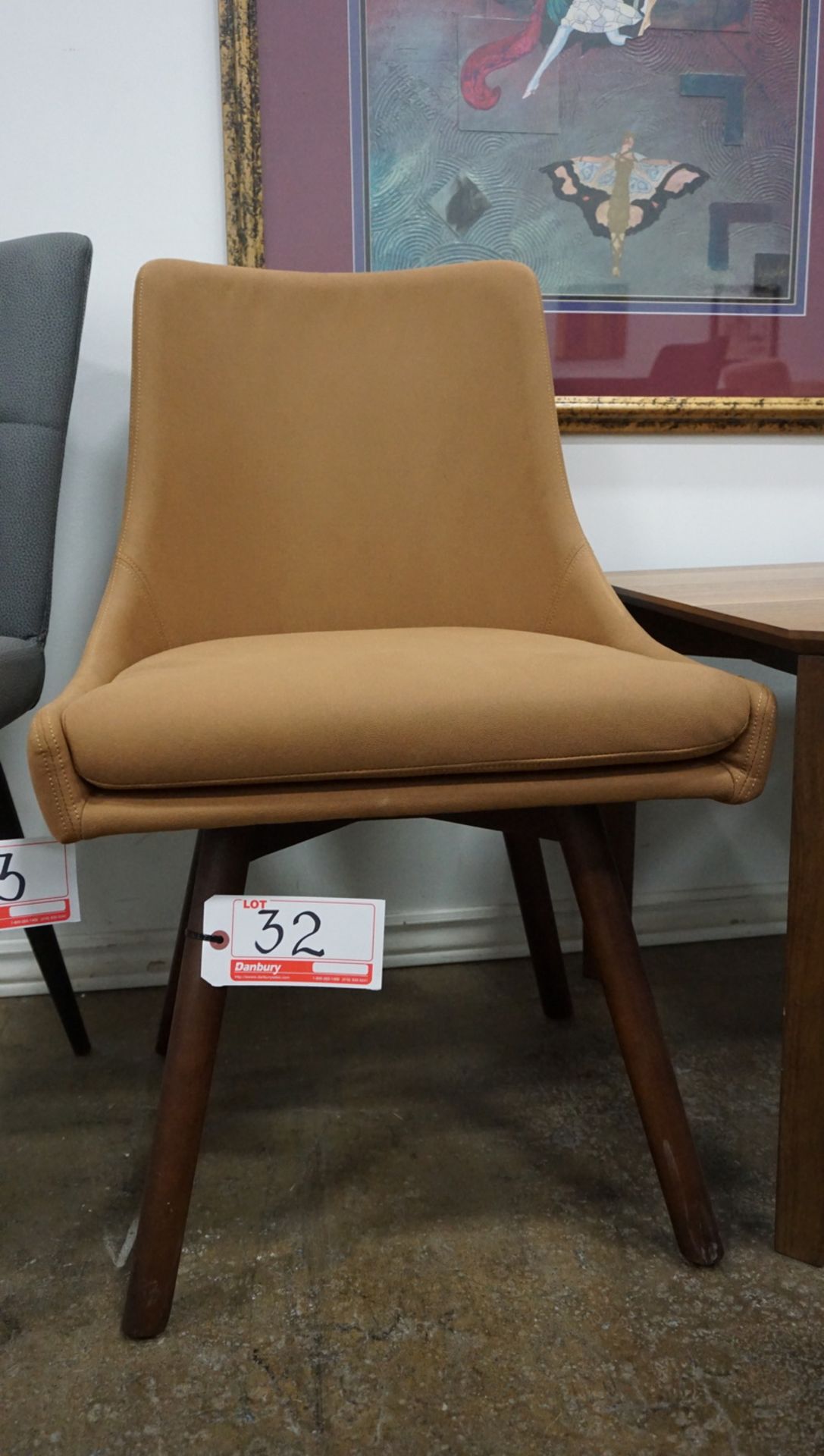 UNITS - BROWN FABRIC UPHOLSTERED GUEST CHAIRS W/ FINISHED LEGS