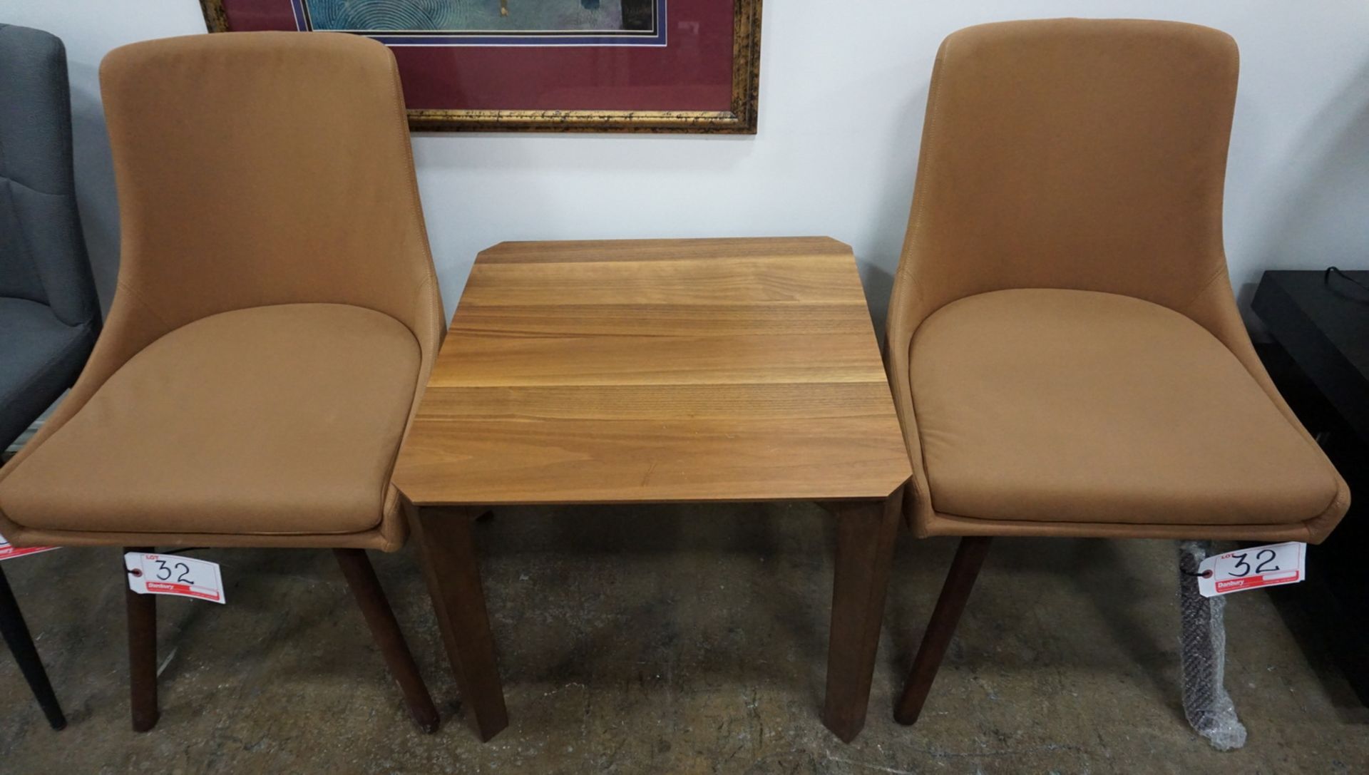 UNITS - BROWN FABRIC UPHOLSTERED GUEST CHAIRS W/ FINISHED LEGS - Image 2 of 2