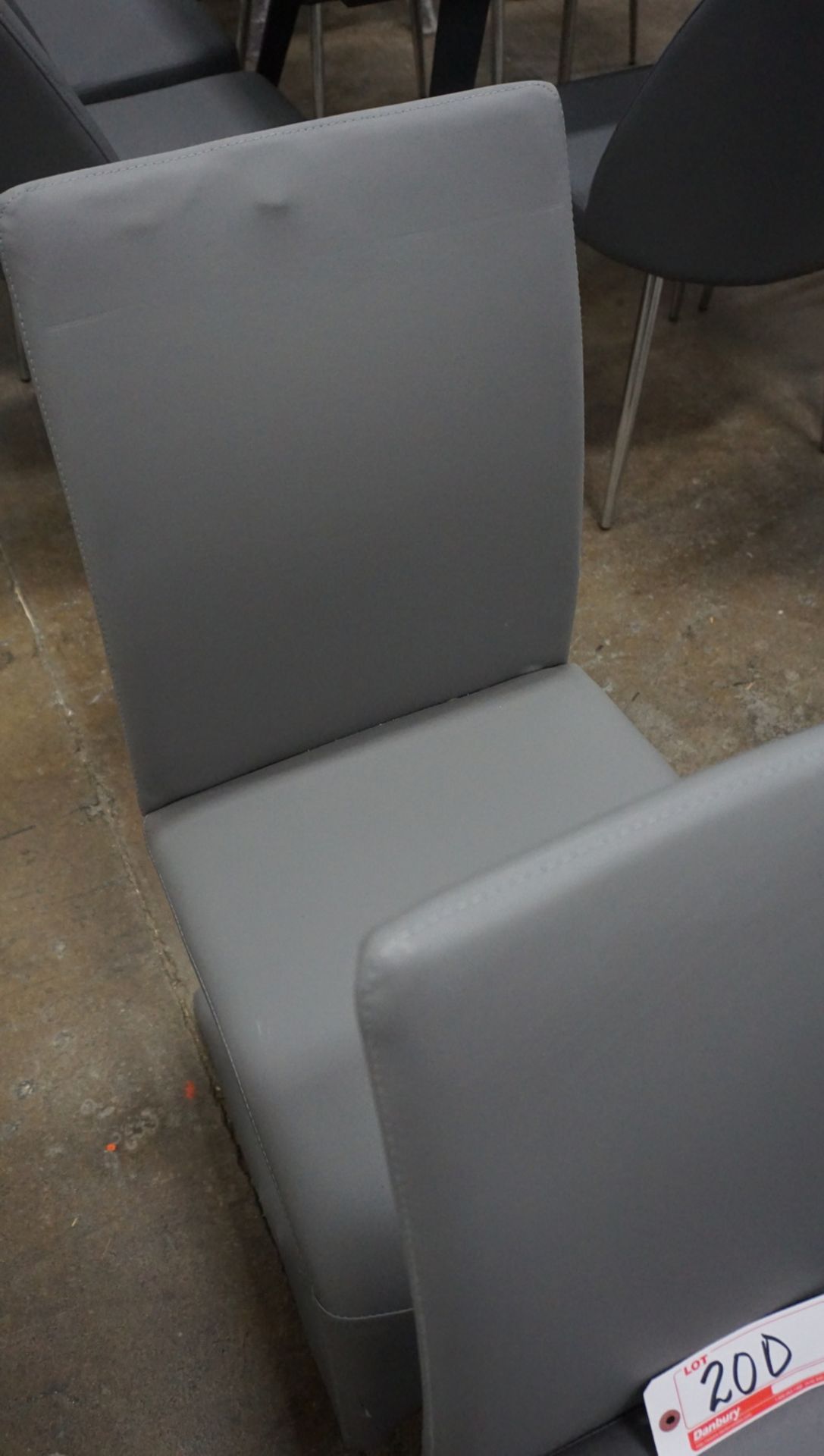 UNITS - GREY PU LEATHER DINING CHAIRS - Image 2 of 2
