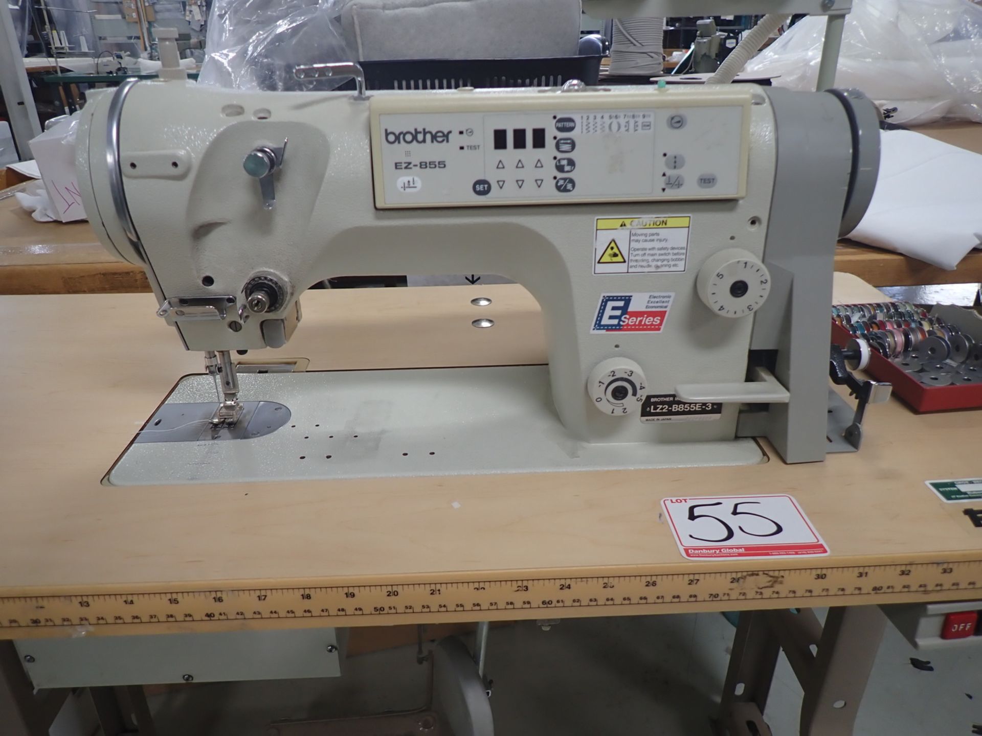 BROTHER LZ2-B855E-3 EMBROIDERY MACHINE , S/N C9548914 W/ BROTHER EZ-855 CONTROLLER (110V)