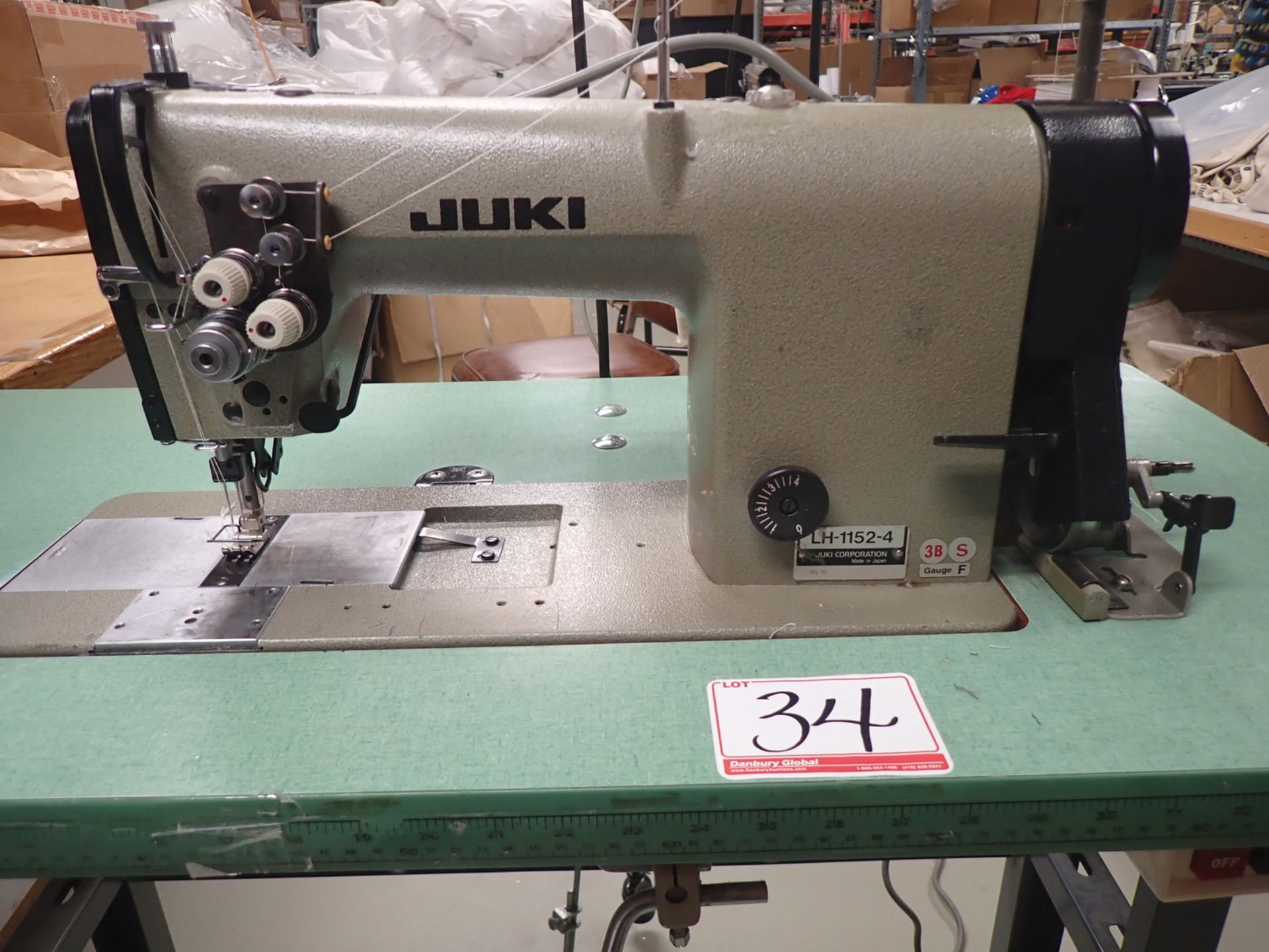 JUKI LH-1152-4 DOUBLE NEEDLE MACHINE (APPROX. 1/4" GAP)