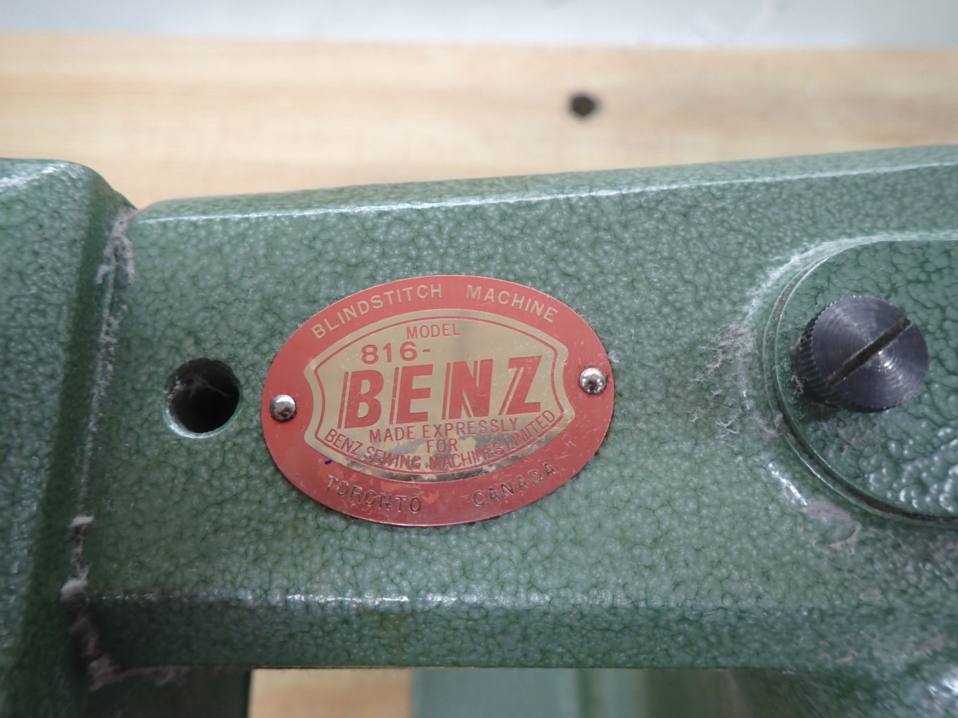 BENZ 816 BLIND STITCH MACHINE (110V) - Image 2 of 6