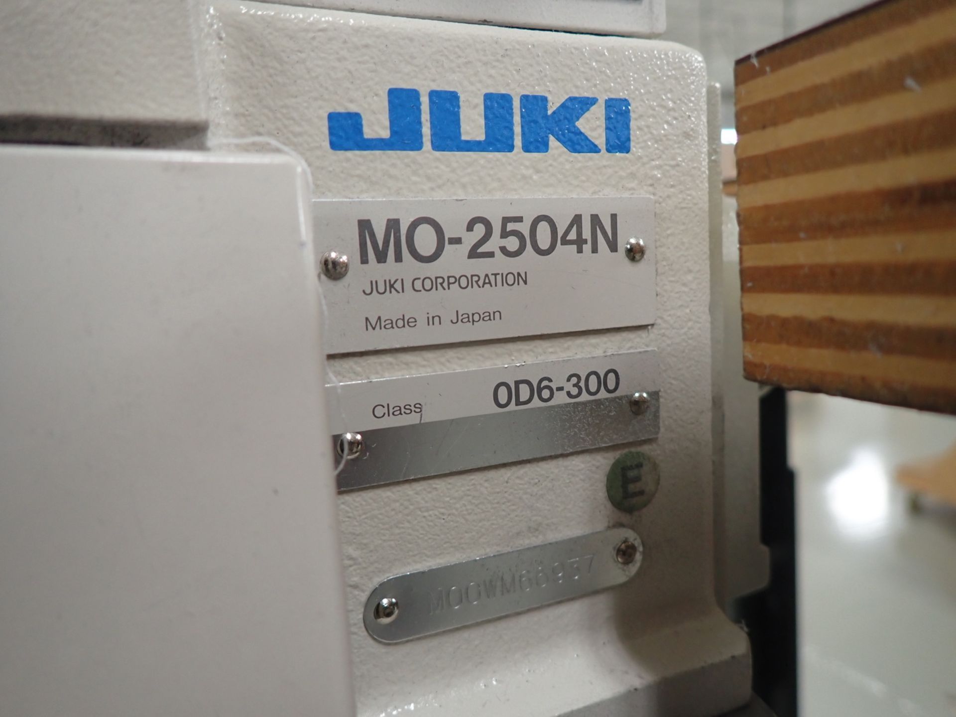 JUKI MO-2504A 3-THREAD SERGER, S/N 2504-M11347 (110V) - Image 6 of 9