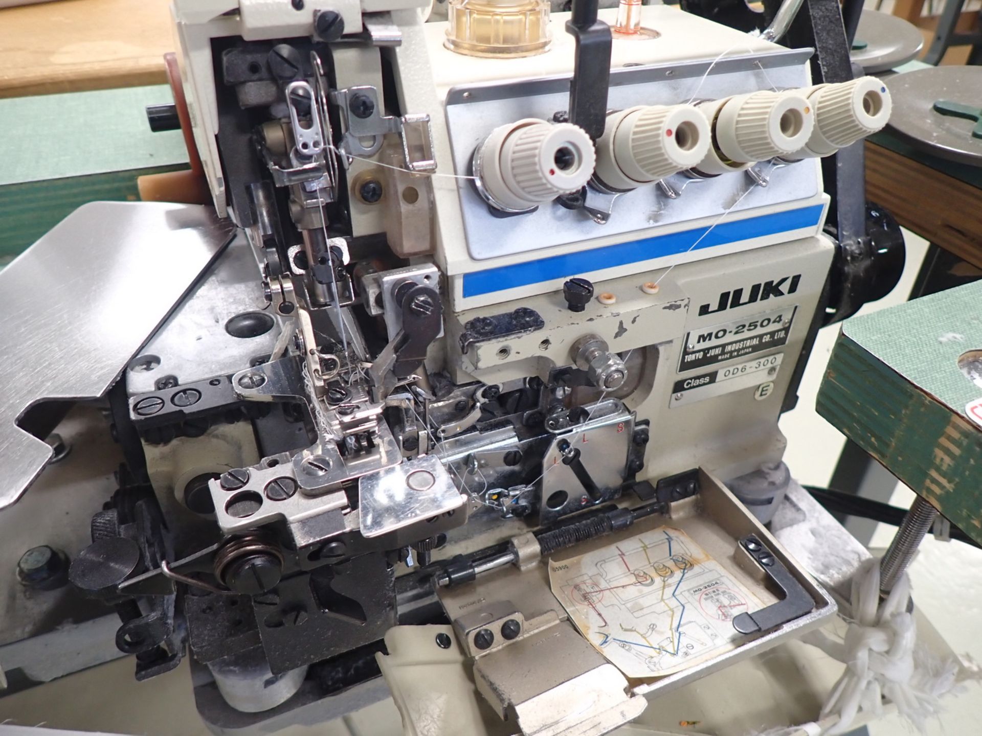 JUKI MO-2504 4-THREAD SERGER, S/N 2504-M11347 W/ RACING PK PULLER (110V) - Image 3 of 8