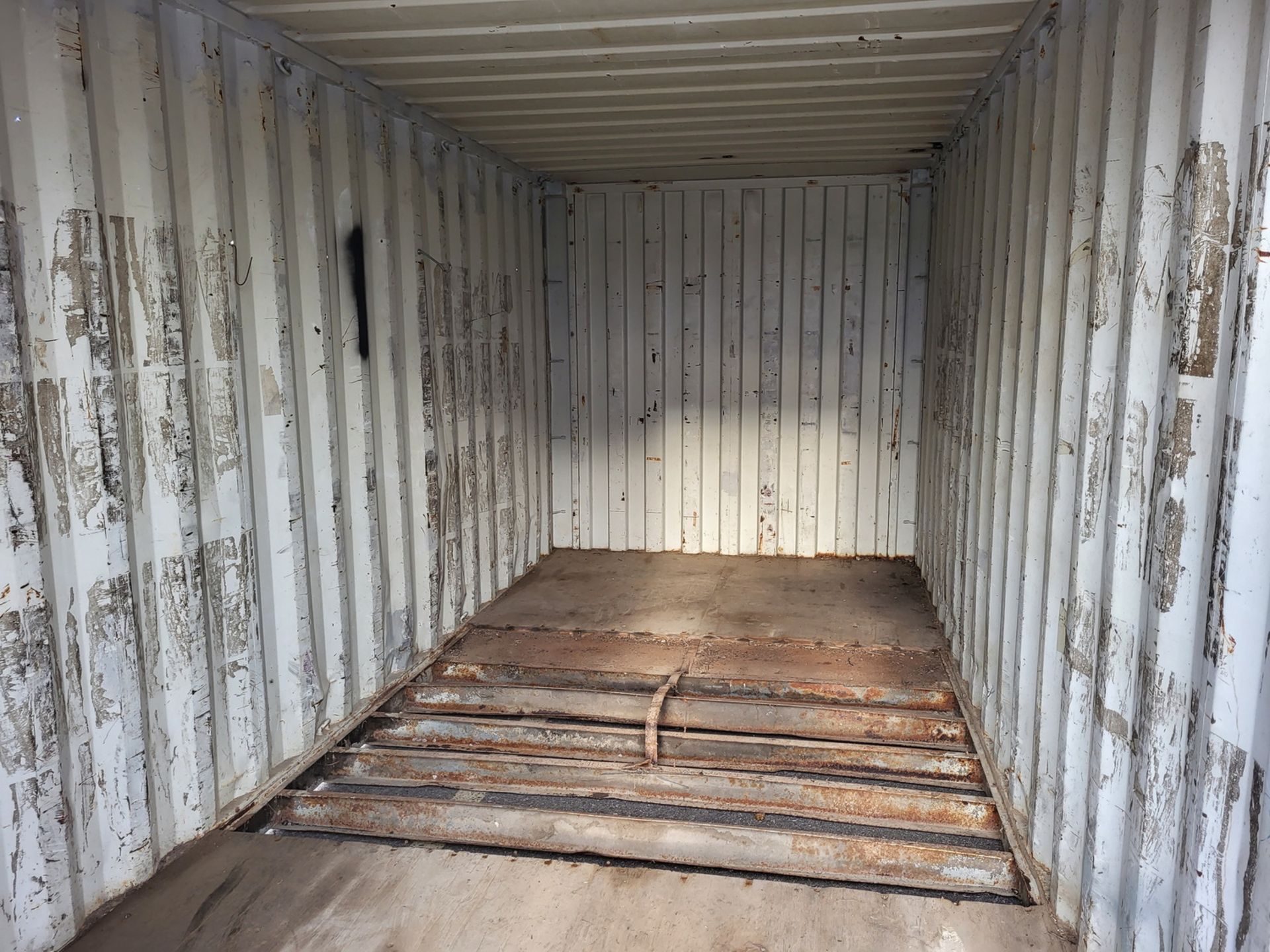 STEEL APPROX. 238"L X 102"H (1,170 CUFT) STEEL STORAGE SEA CONTAINER (FLOOR & DOORS NEED REPAIR) - Image 6 of 6