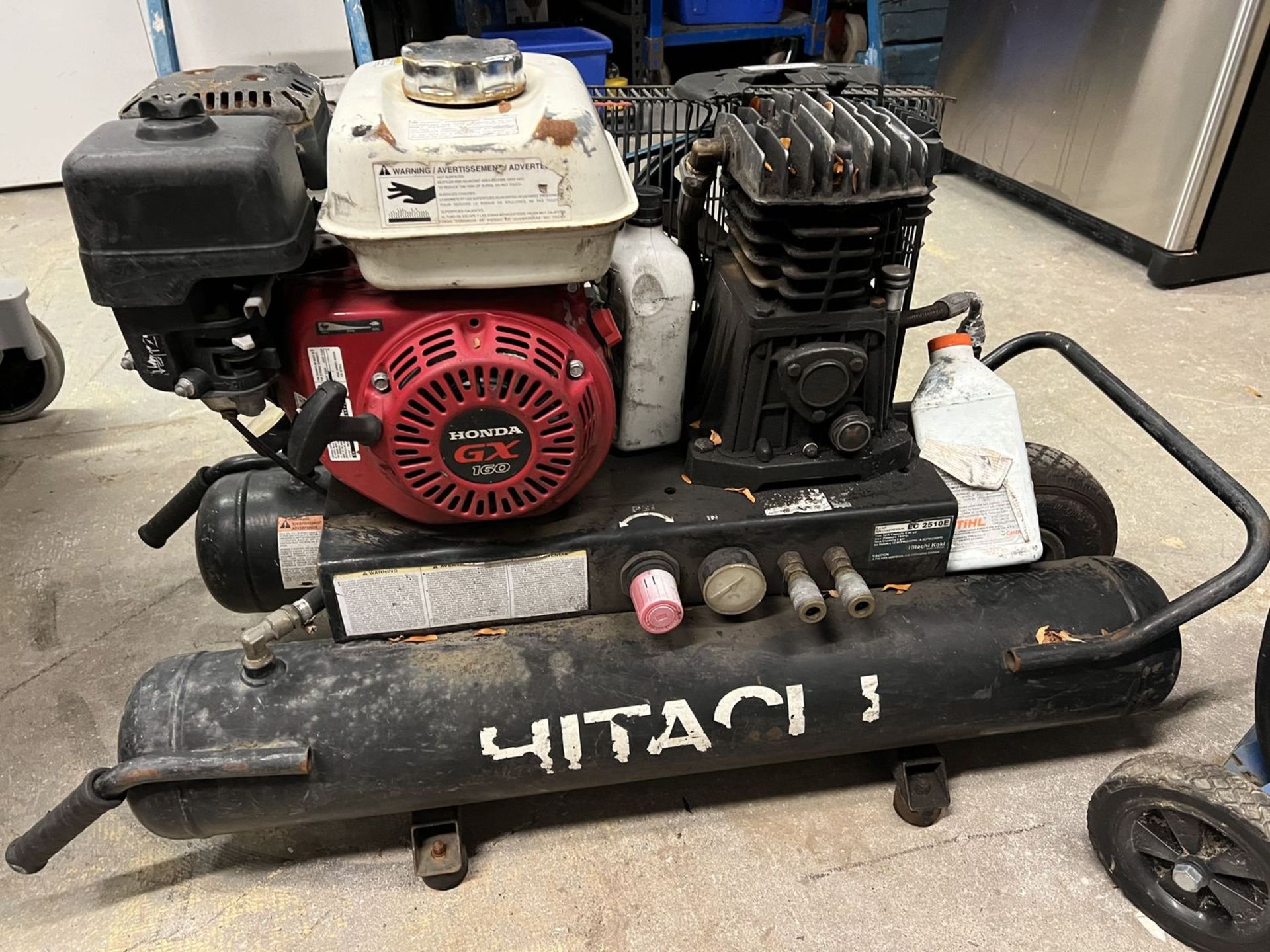 LOT - HITACHI 5.5HP & POWERFIST 1.5HP PORTABLE AIR COMPRESSORS (LOCATED AT 37 KODIAK CRES., TORONTO) - Image 2 of 5