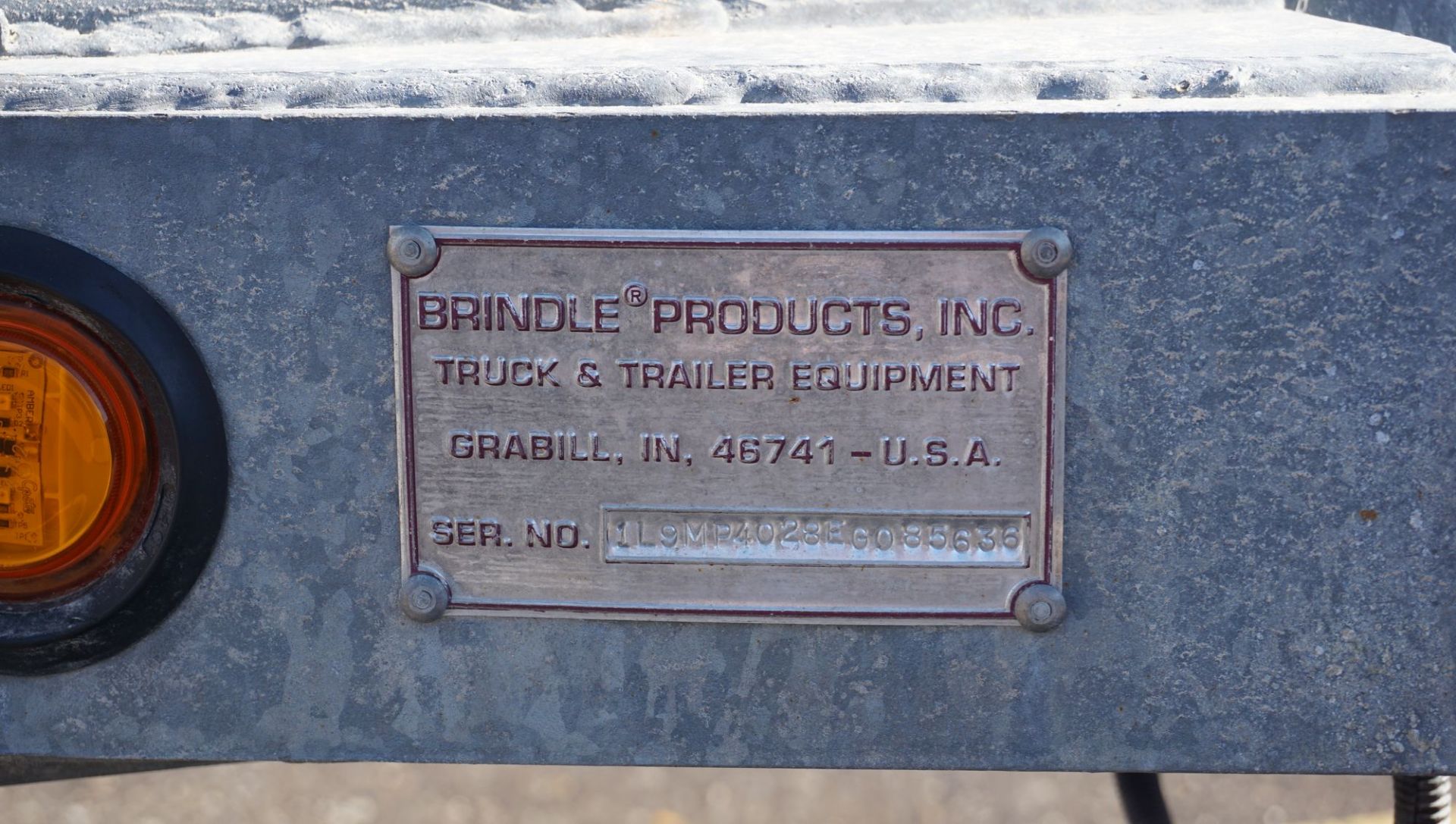 2015 BRINDLE PRODUCTS MODEL PMT132 TANDEM AXLE POLE/MATERIAL TRAILER, VIN 1LPMP4028EG085636 - Image 8 of 12