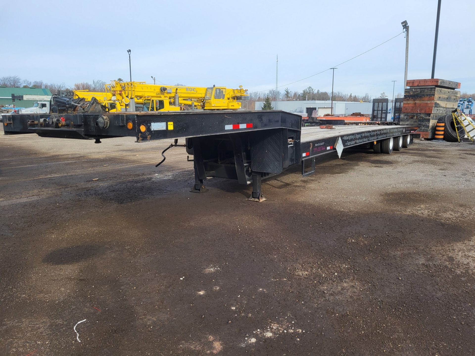 2000 ELGIN TRAILERS 53' TRI-AXLE FLAT-DECK HYDRAULIC TILT TRAILER, WOOD DECKING, 55,056KG (121,000 - Image 18 of 40