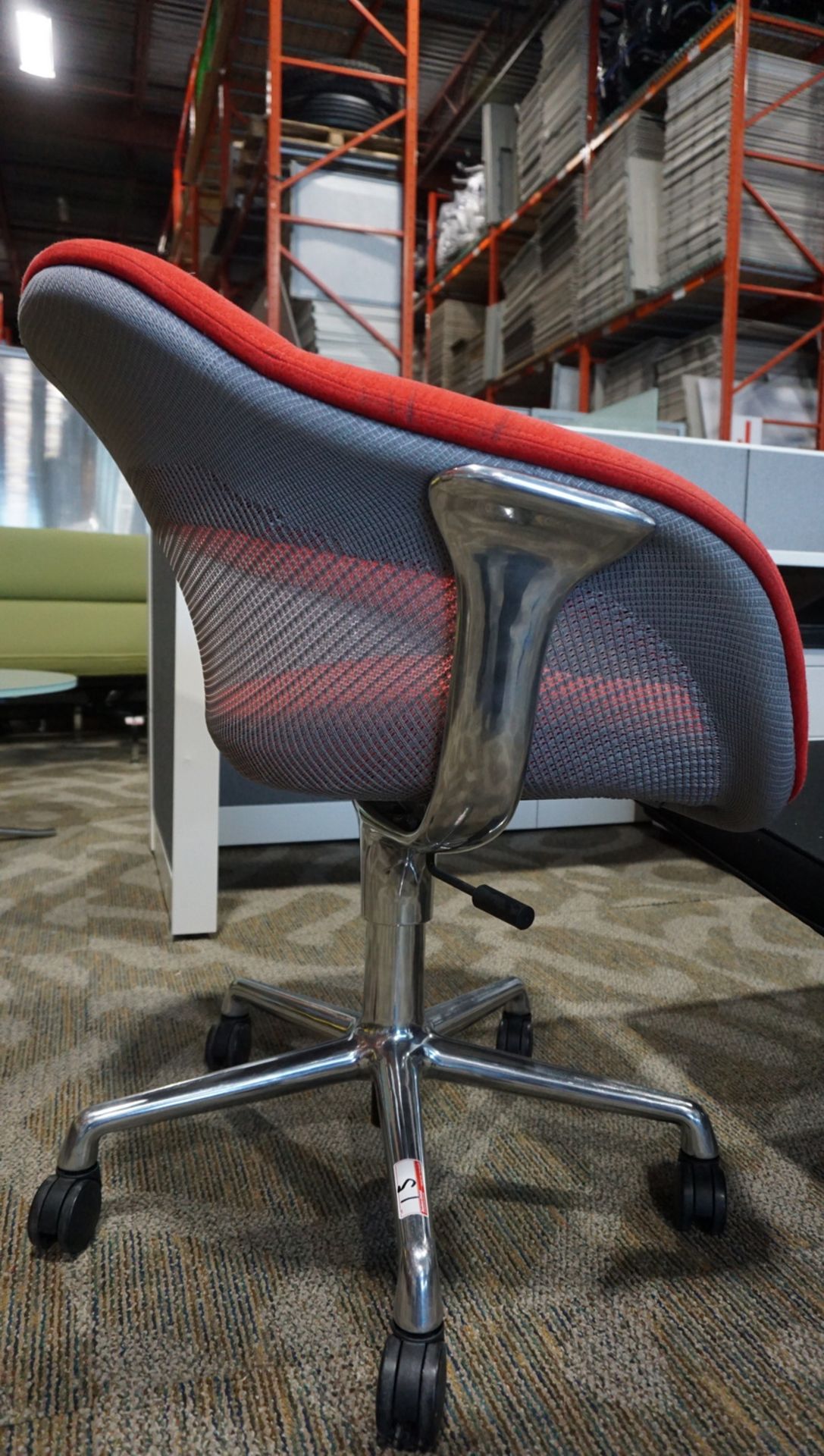 STEELCASE COALESSE RED FABRIC SW_1 TASK CHAIR W/ CASTERS ($3,000 MSRP) - Image 2 of 4