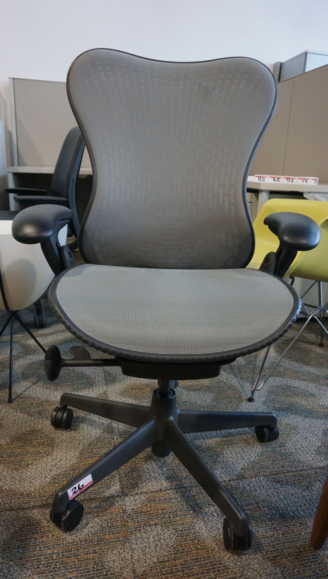 HERMAN MILLER MIRRA 1 OFFICE CHAIR W/ LUMBAR SUPPORT, BACK LOCK, ARM / SEAT ADJUSTMENTS