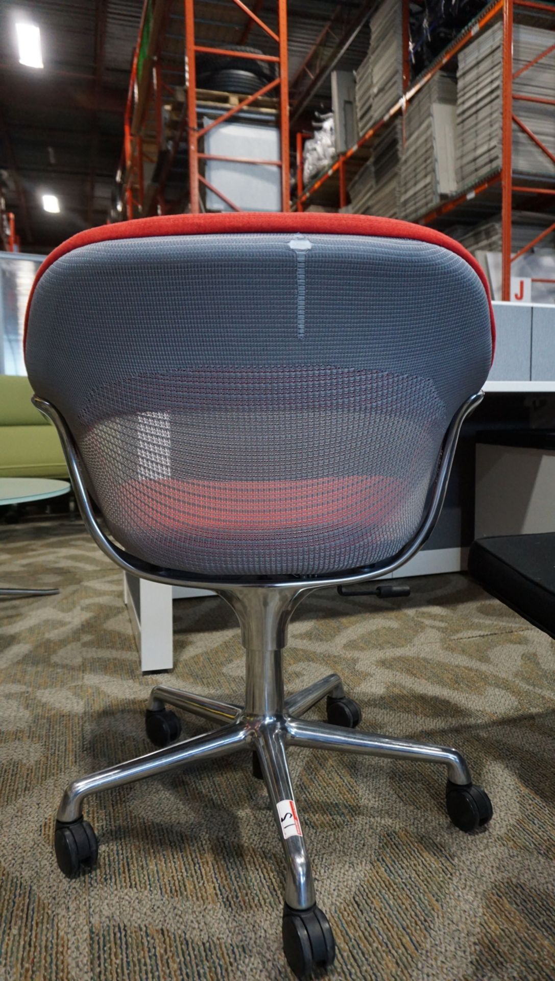 STEELCASE COALESSE RED FABRIC SW_1 TASK CHAIR W/ CASTERS ($3,000 MSRP) - Image 4 of 4