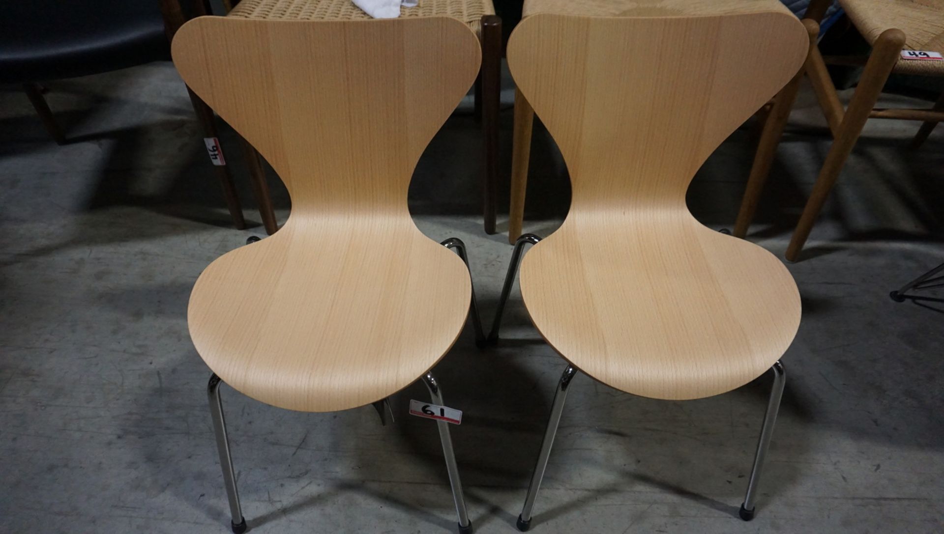 UNITS - FRITZ HANSEN SERIES 7 YOUTH CHAIRS W/ CHROME LEGS (MADE IN DENMARK) ($400 EA. MSRP)