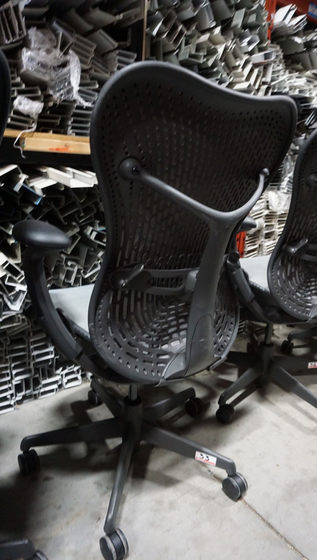 HERMAN MILLER MIRRA 1 OFFICE CHAIR W/ LUMBAR SUPPORT, BACK LOCK, ARM / SEAT ADJUSTMENTS - Image 2 of 2