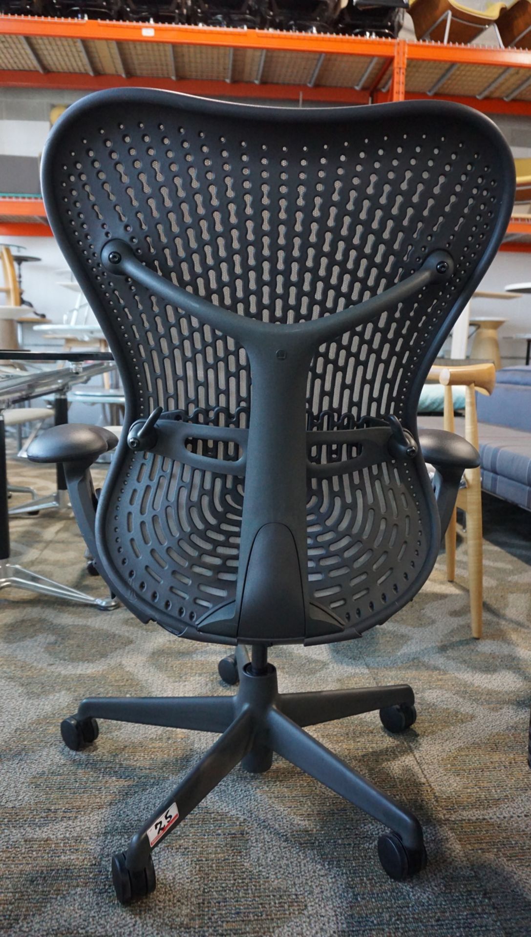 HERMAN MILLER MIRRA 1 OFFICE CHAIR W/ LUMBAR SUPPORT, BACK LOCK, ARM / SEAT ADJUSTMENTS - Image 3 of 5