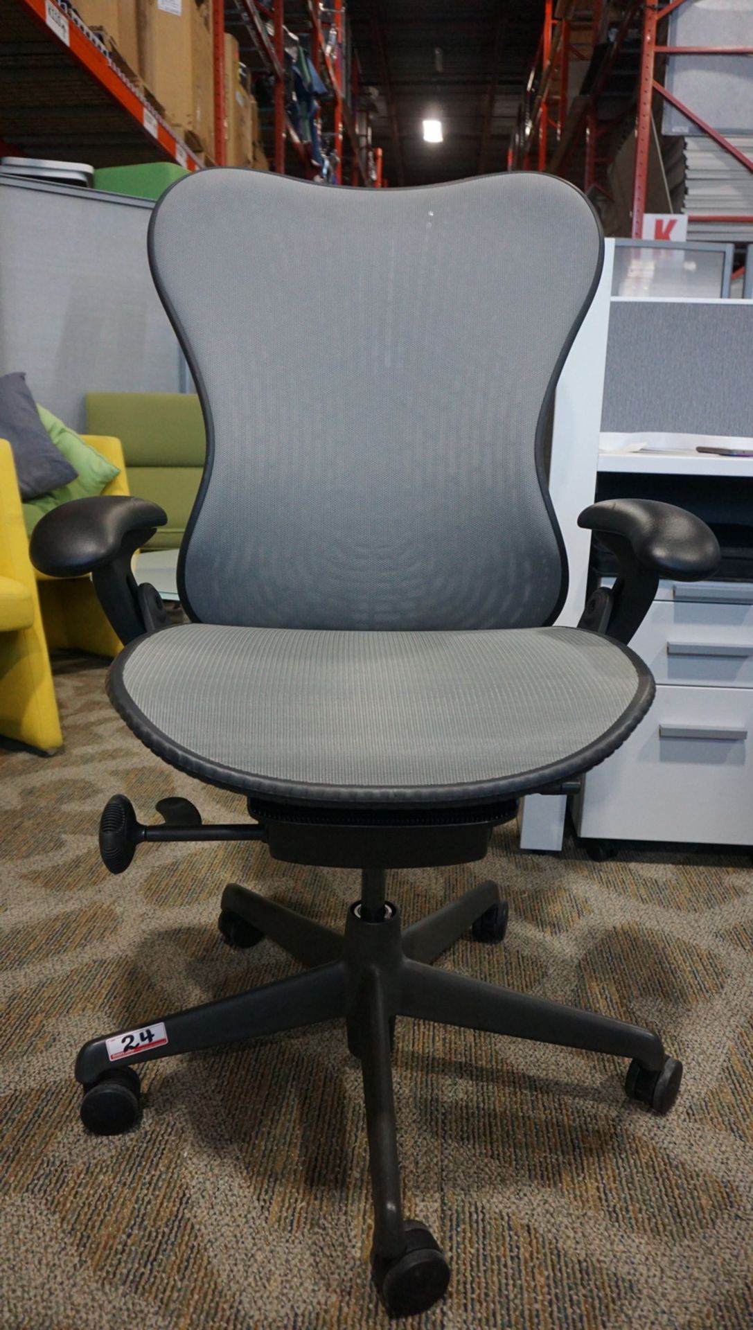 HERMAN MILLER MIRRA 1 OFFICE CHAIR W/ LUMBAR SUPPORT, BACK LOCK, ARM / SEAT ADJUSTMENTS