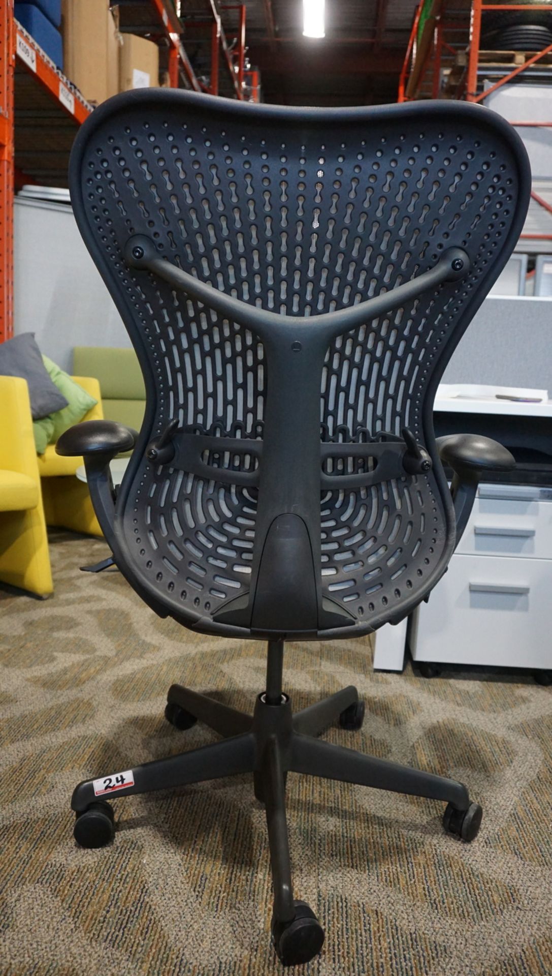 HERMAN MILLER MIRRA 1 OFFICE CHAIR W/ LUMBAR SUPPORT, BACK LOCK, ARM / SEAT ADJUSTMENTS - Image 3 of 5