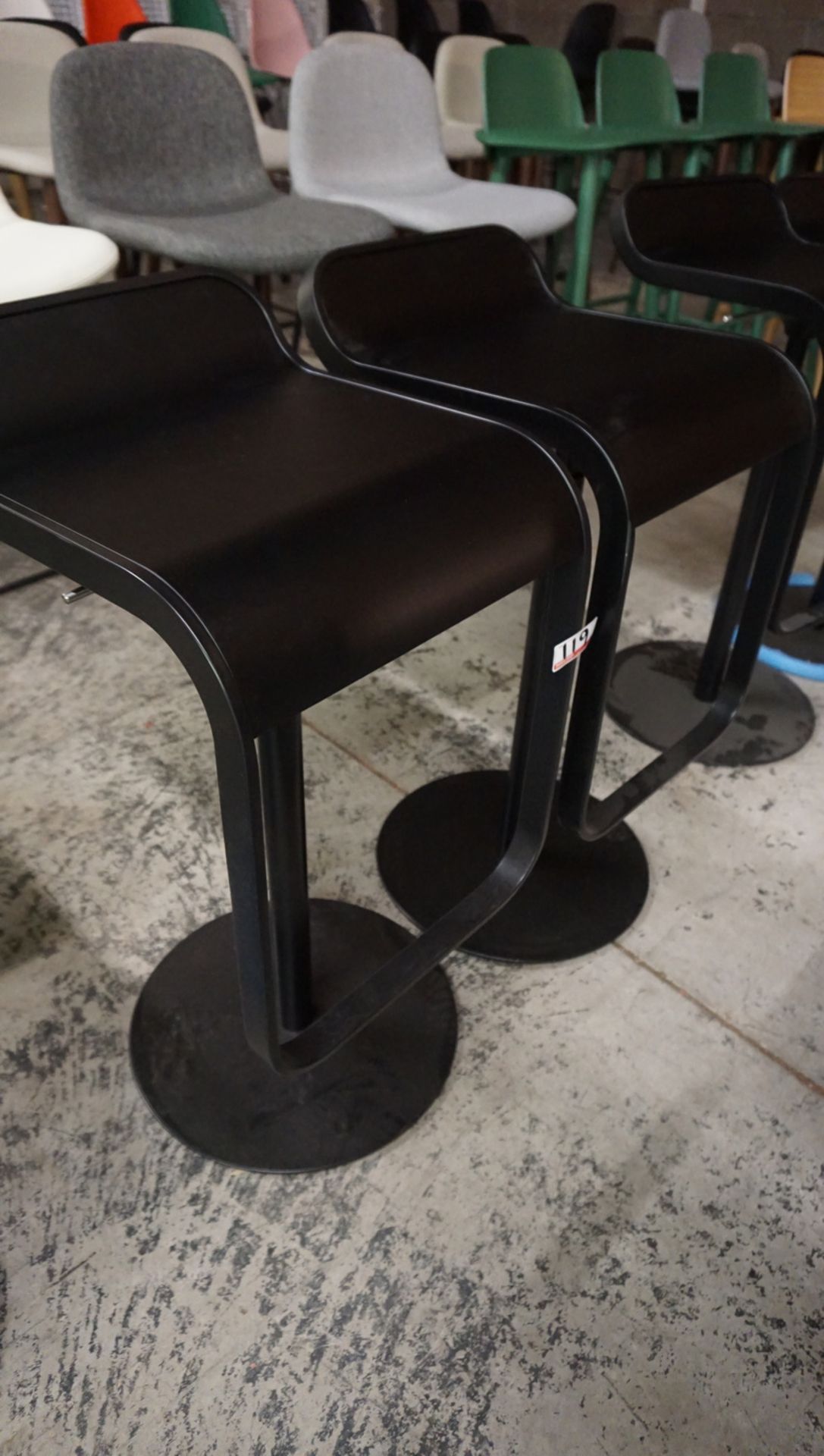 UNITS - LAPALMA LEM PISTON BLACK STOOLS (MADE IN ITALY) (MSRP $1,245)