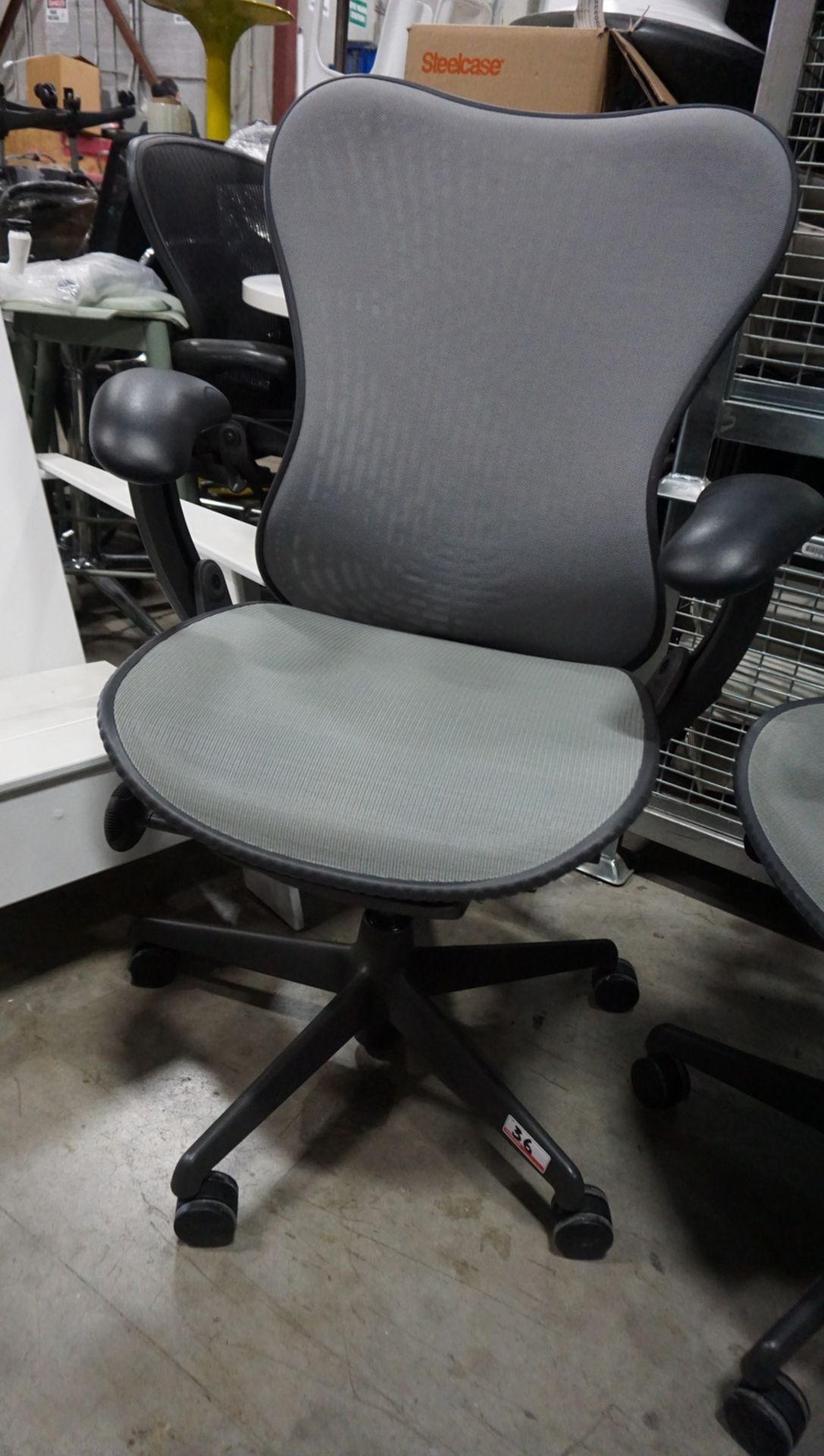 HERMAN MILLER MIRRA 1 OFFICE CHAIR W/ LUMBAR SUPPORT, BACK LOCK, ARM / SEAT ADJUSTMENTS