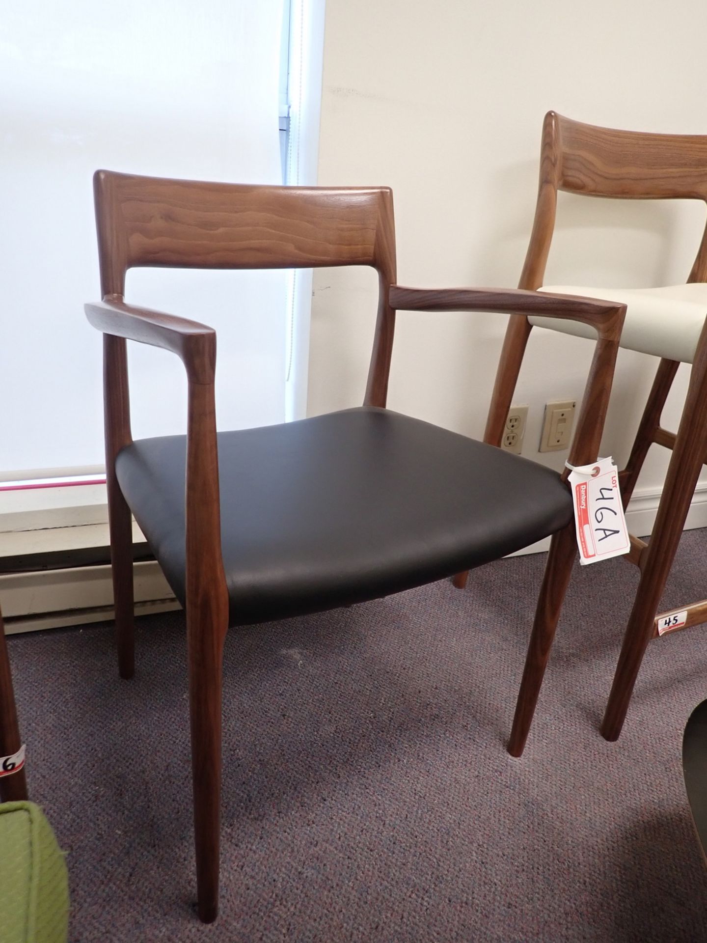 J. L. MOLLER CHAIR MODEL 57 WOOD FRAME CHAIR (MSRP $2,870)