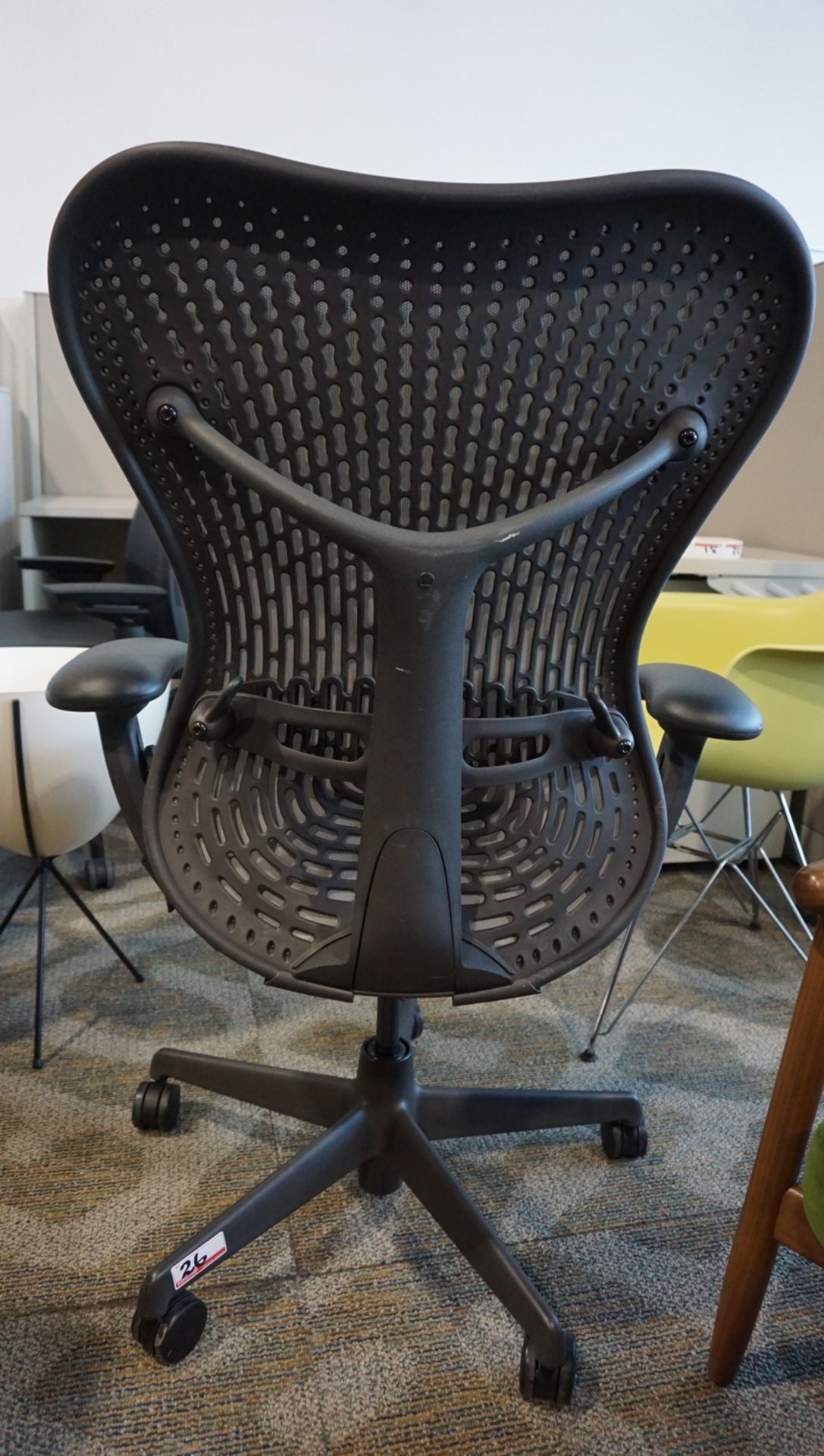 HERMAN MILLER MIRRA 1 OFFICE CHAIR W/ LUMBAR SUPPORT, BACK LOCK, ARM / SEAT ADJUSTMENTS - Image 3 of 5